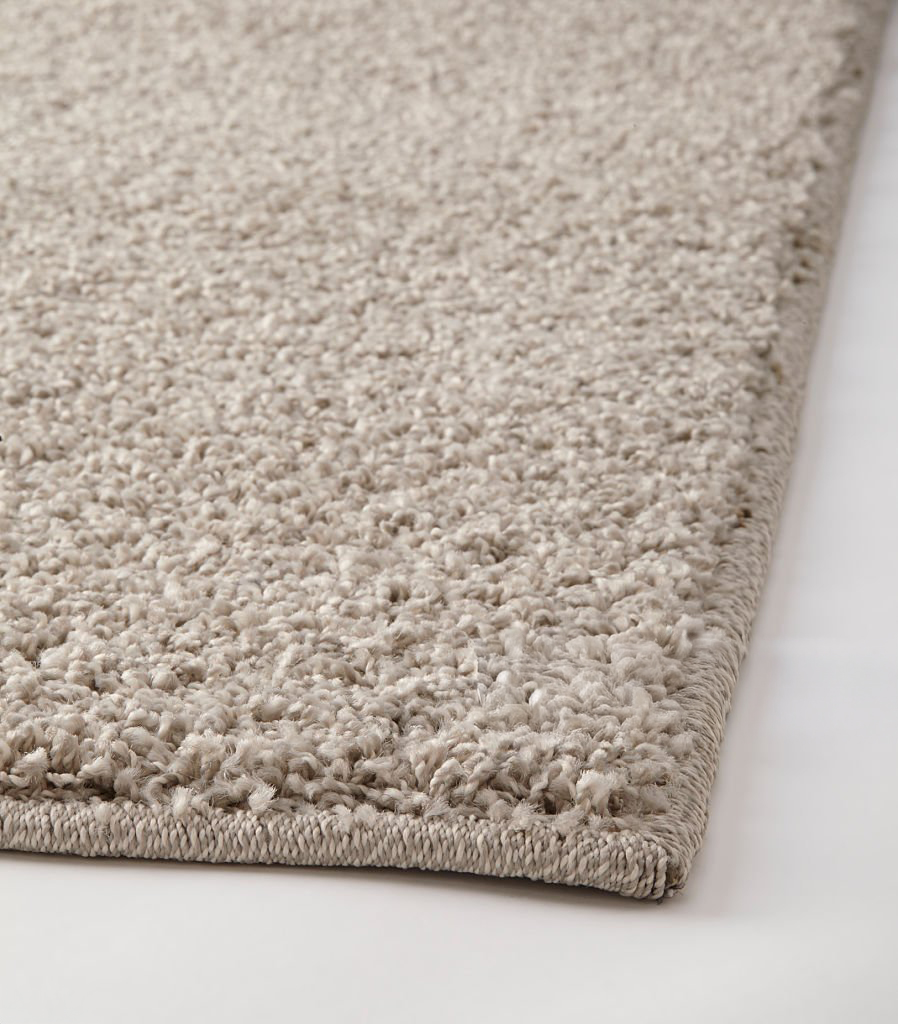 Close-up of a finished carpet edge